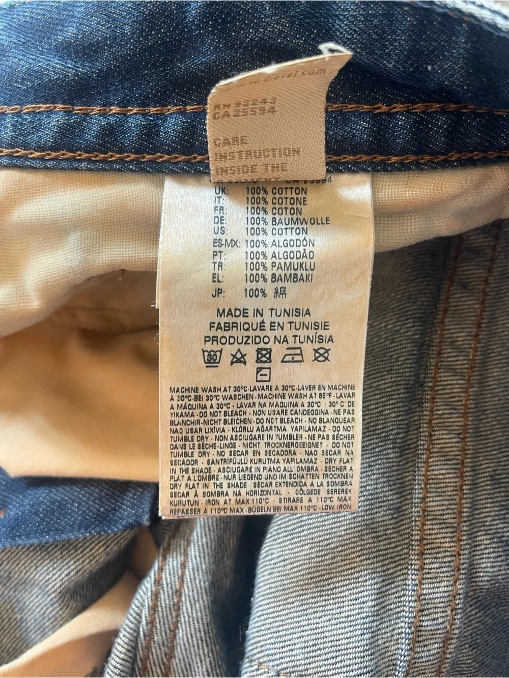 Diesel Thavar Slim Skinny Jeans Mens 30x32 Blue Distressed Medium Wash Denim